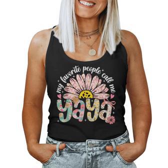 My Favorite People Call Me Yaya Girly Women Women Tank Top - Thegiftio UK