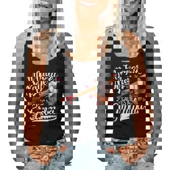 My Favorite Player Calls Me Grandma Baseball Heart Women Tank Top - Monsterry