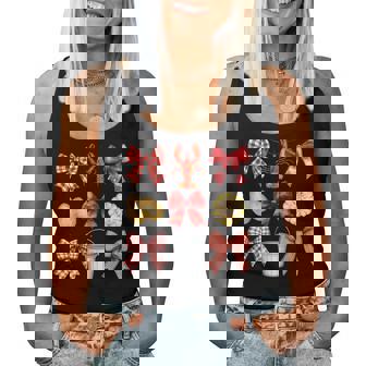 Bow Cute Coquette Crawfish Boil Y2k Girl Aesthetic Women Tank Top | Mazezy