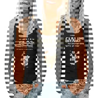 Chicken Game Ltd Divertido Diseño De Pollo Con Texto En Inglés Don't Look Niños Negro Manga De Doble Puntada Camiseta sin mangas para mujer - Regaloses