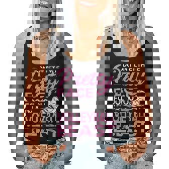 Volleyball Girl With Pretty Face Women Tank Top - Monsterry