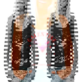 Galentine Girls Club Ladies Celebrating Ladies Pink Cocktail Women Tank Top | Mazezy