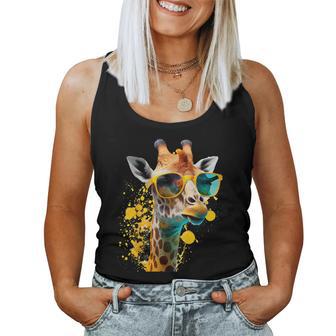 Giraffe Sonnenbrille Urlaub Sonne Natur Urlauber Dschungel Tank Top Frauen - Geschenkecke