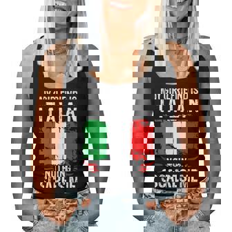 My Girlfriend Is Italian Nothing Scares Me Italy Flag Camiseta sin mangas para mujer - Regaloses