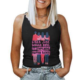 Girls Just Wanna Have Fundamental Human Rights Feminist Tank Top Frauen - Geschenkecke