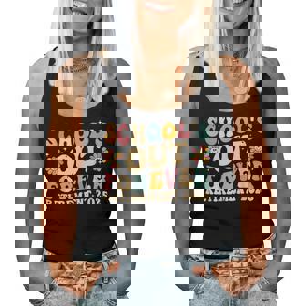 Groovy School's Out Forever Retirement 2025 Retired Teacher Women Tank Top - Seseable