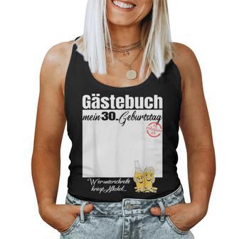 Guest Book 30Th Birthday Who Signs Beers Tank Top Frauen - Geschenkecke