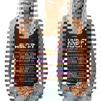 Hands Off Protest Saturday April 5 Women Women Tank Top | Mazezy