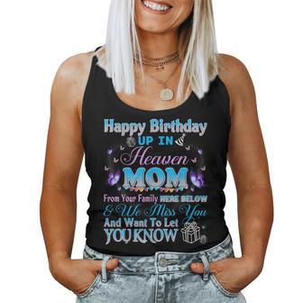 Happy Heavenly Birthday To My Mom In Heaven Loss Mother Women Tank Top - Thegiftio UK
