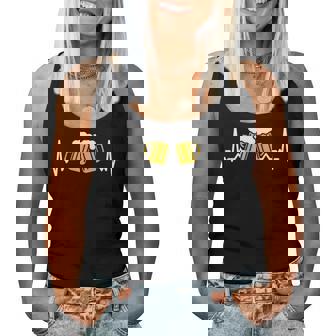 With Heartbeat Beer For Barbecue Pub Celebration Stammtisch Beer Tank Top Frauen - Seseable