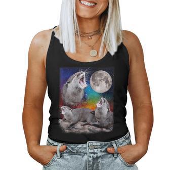 Howling Wolf Otter Moon Galaxy Parody Tank Top Frauen - Geschenkecke