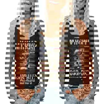 My Husband Wears Combat Boots Proud Army Wife Veteran Day Women Tank Top - Seseable