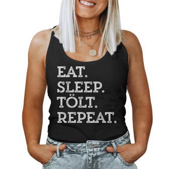 Icelandic Horse Eat Sleep Tölt Icelandic Birthday Pony Graphic Tank Top Frauen - Geschenkecke