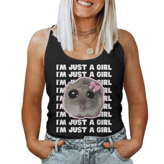 I'm Just A Girl Sad Hamster Meme Tank Top Frauen - Geschenkecke