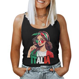 Italy Flag Woman Sunglasses Girls Italy & Italia Tank Top Frauen - Geschenkecke