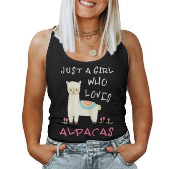 Just A Girl Who Loves Alpacas Alpacas Slogan Tank Top Frauen - Geschenkecke