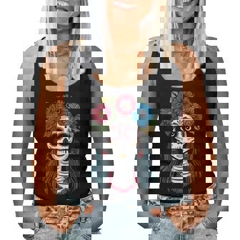 La Catrina Dia De Los Muertos Calavera De Azúcar Para Cuello Camiseta sin mangas para mujer - Regaloses