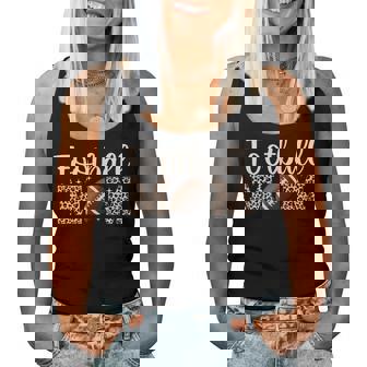Leopard Football Mom Mama Football Player Women Tank Top - Seseable