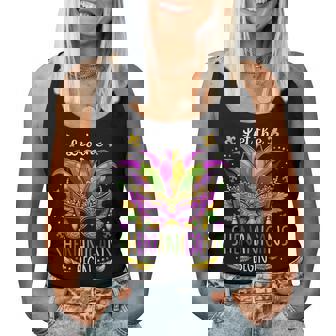 Let The Shenanigans Begin Mask Beads Mardi Gras Women Women Tank Top | Mazezy