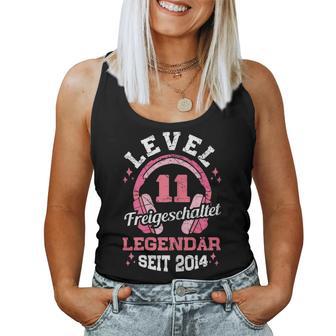 Level 11 Years Girl's Birthday Gamer Girl Gamer 2014 Tank Top Frauen - Geschenkecke