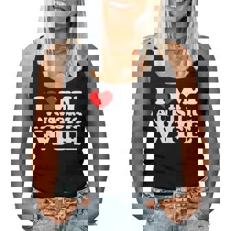 I Love My Autistic Wife I Heart My Wife With Autism Women Tank Top - Monsterry