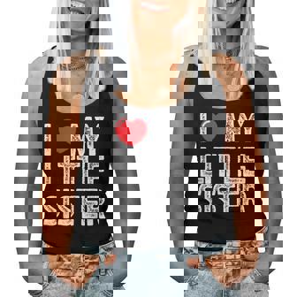 I Love My Little Sisterintage I Heart My Little Sister Camiseta sin mangas para mujer - Regaloses