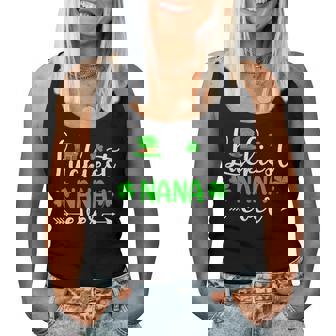 Luckiest Nana Ever Lucky Nana St Patrick's Day Women Tank Top - Monsterry