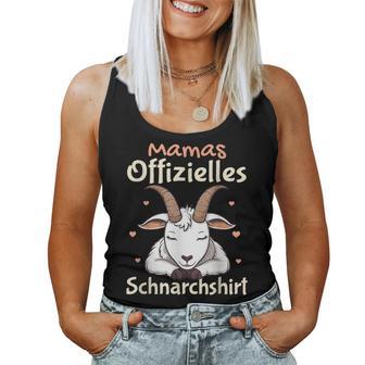 Mamas Official Snoring Mama Sleep Goat Tank Top Frauen - Geschenkecke