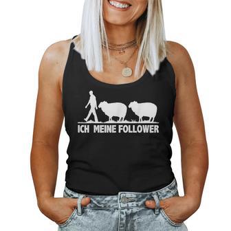 Meine Follower Sheep Saying Shepherd Farmer Woman Tank Top Frauen - Geschenkecke