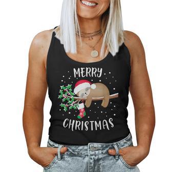 Merry Christmas Sloth Christmas Party Outfit Christmas Tank Top Frauen - Geschenkecke