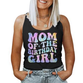 Mom Of The Birthday Girl Tie Dye Colorful 1St Bday Women Tank Top - Thegiftio UK