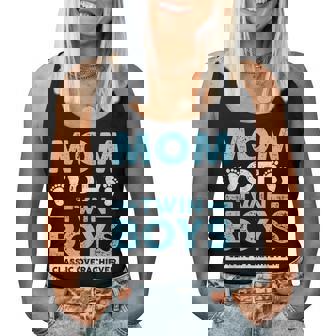 Mom Of Twin Boys Classic Overachiever Twin Mom Twin Mama Women Tank Top - Seseable
