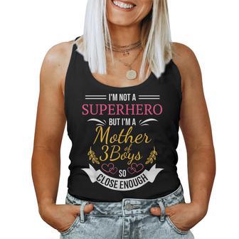 Mother Of Three Boys For Mom With 3 Sons Women Tank Top - Thegiftio UK