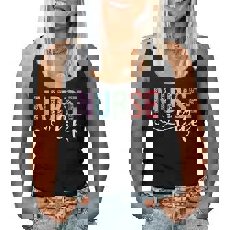 Nurse Life Rn Lpn Cna Leopard Nurse Week Healthcare Women Tank Top | Mazezy