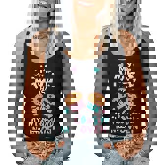 Pregnancy Announcement Pregnant My Aunt Has My Cousin In The Oven Small Black Women Tank Top - Monsterry