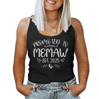 Promoted To Memaw Est 2025 Soon To Be Mom Mother's Day Women Tank Top - Thegiftio UK