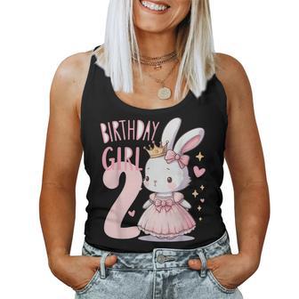 Rabbit Princess Children's Birthday 2 Years Girls Pink Tank Top Frauen - Geschenkecke