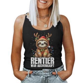 Reindeer War Sold Out Christmas Sloth Christmas Time Tank Top Frauen - Geschenkecke