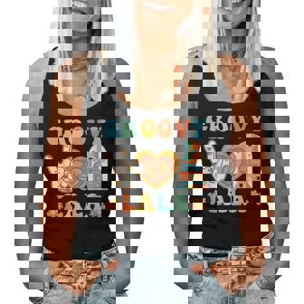 Retro Groovy Lala Grandma Hippie Family Matching Women Tank Top | Seseable UK
