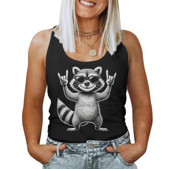 Retro Raccoon Rock Music Children Raccoon Tank Top Frauen - Geschenkecke