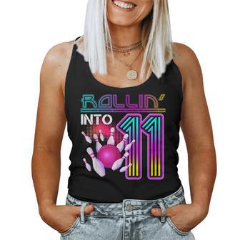 Rolling Into 11 Year Old Bowling Lover 11Th Birthday Tank Top Frauen - Geschenkecke