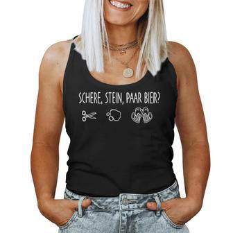 With Scissor Stone Pair Of Beer Tank Top Frauen - Geschenkecke