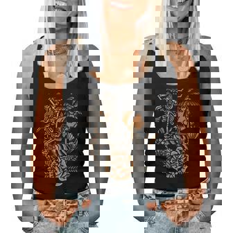 Sirène Squelette Traditionnel Tatouage Old School Tattoo Flash Débardeur pour femme - Cadeauxyz