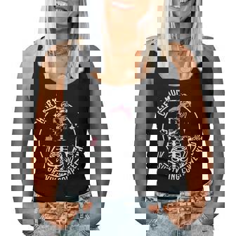Skeleton Coffee Cheer Mom Surviving Comp Weekend Women Tank Top | Mazezy
