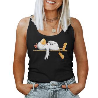 Sleeping Chicken I Hen Bird Fun I Chicken Dream Tank Top Frauen - Geschenkecke