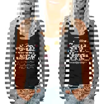 Social Worker Appreciation Flower Social Work Month 2025 Women Tank Top - Seseable