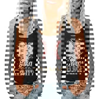 Softball Baseball Grammy Heart Leopard Print Mother's Day Women Tank Top - Thegiftio UK