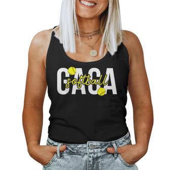 Softball Gaga Grandma Gaga Of A Softball Player Women Tank Top - Thegiftio UK