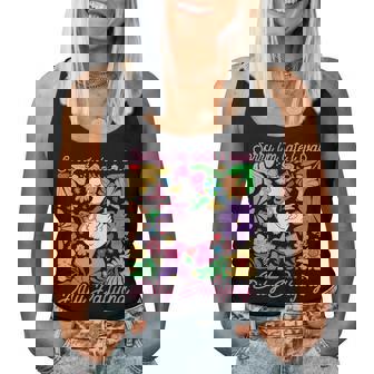 Sorry I'm Late I Was Dilly Dallying Boho Floral Goose Mama Women Tank Top | Mazezy