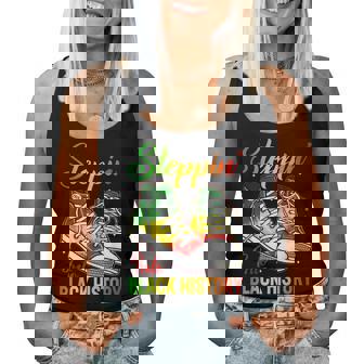 Steppin Into Black History Month African American Women Women Tank Top - Seseable